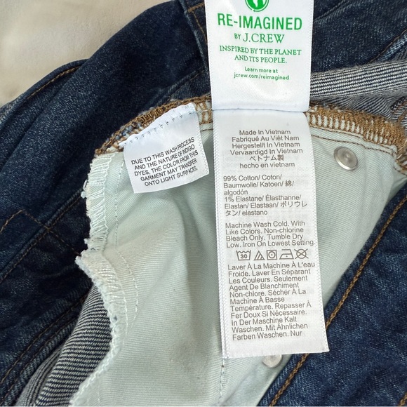 J. Crew Low Rise Denim Trouser Jean - Wide Leg - Size 25 Petite - 25P - Picture 9 of 9